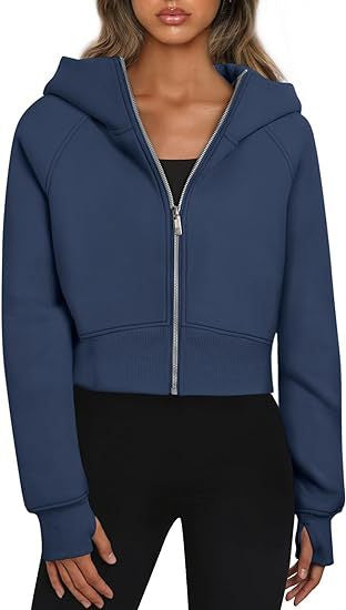 Women's Zippered Sport Hooded Sweatshirt