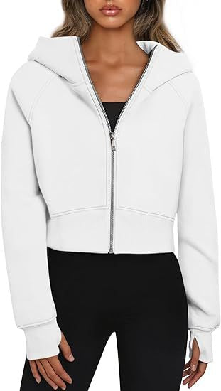 Women's Zippered Sport Hooded Sweatshirt